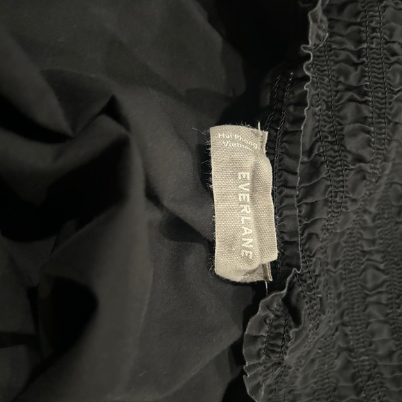 Everlane Black Smocked Midi Dress - Picture 5 of 11